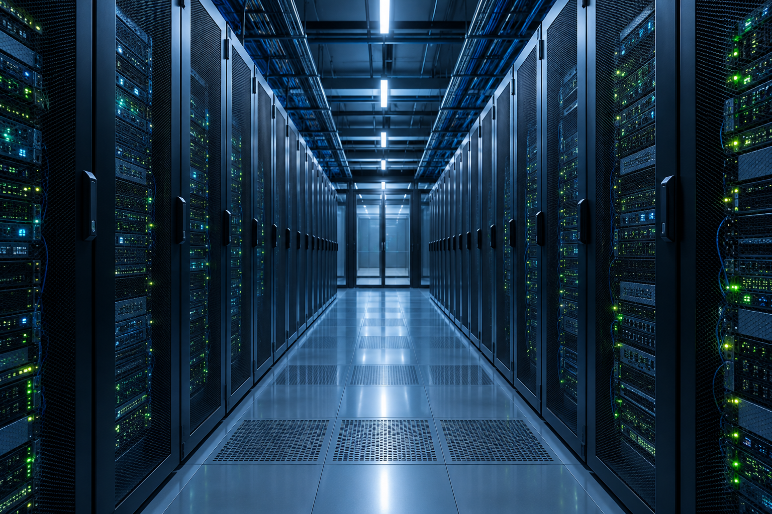 Server racks in a modern data center